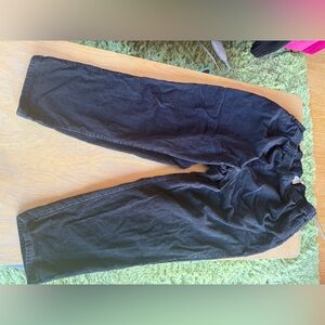 Lucy and Yak Pull on Black cord Wide-Leg Pants